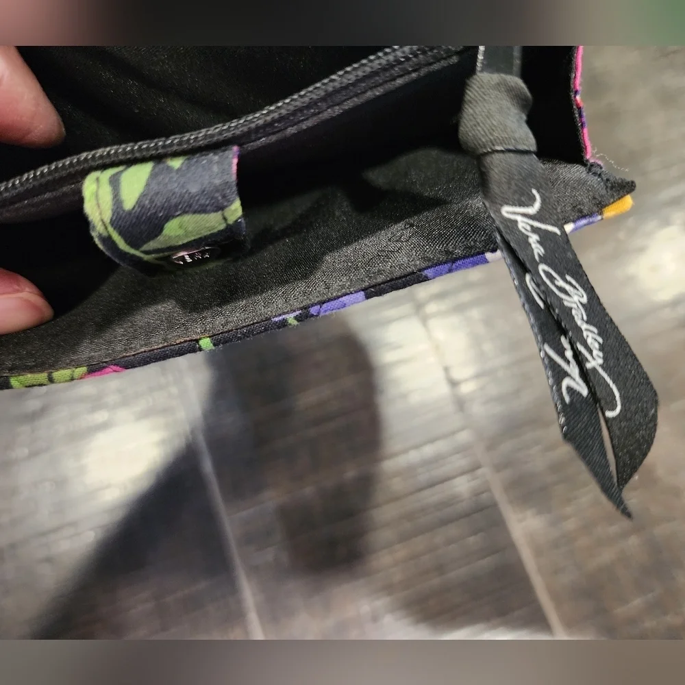 Vera Bradley Black Floral Wristlet